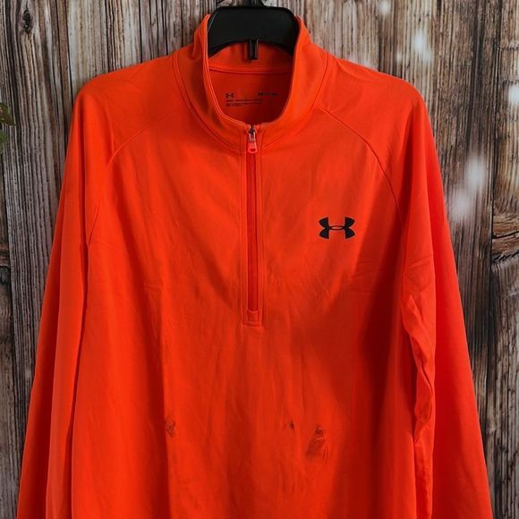 Under Armour Men's Tech 2.0 1/2 Zip Sweater - Phoenix Fire - S - Picture 2 of 10